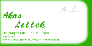 akos lellek business card